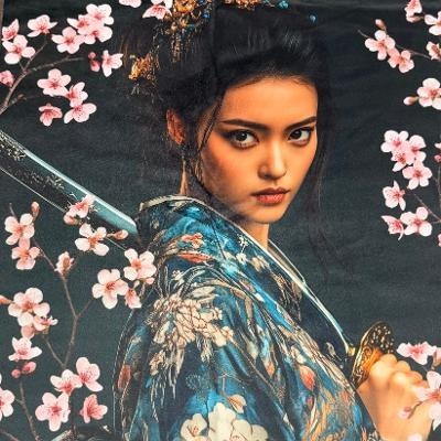 Carré  velours japonaise sabre