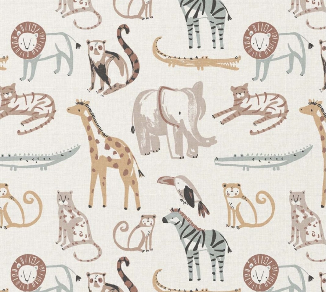 Coton 150.Safari fond ecru