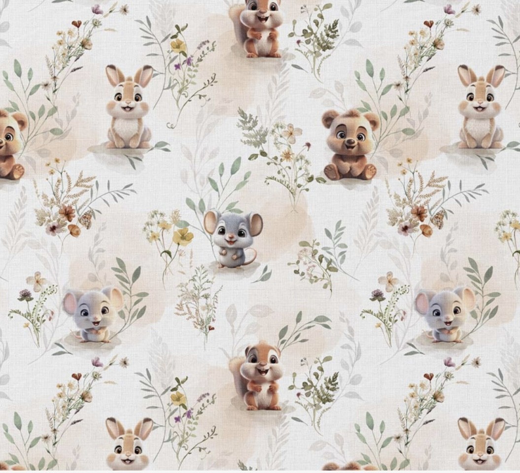 Coton150 numérique Bébés animaux champs