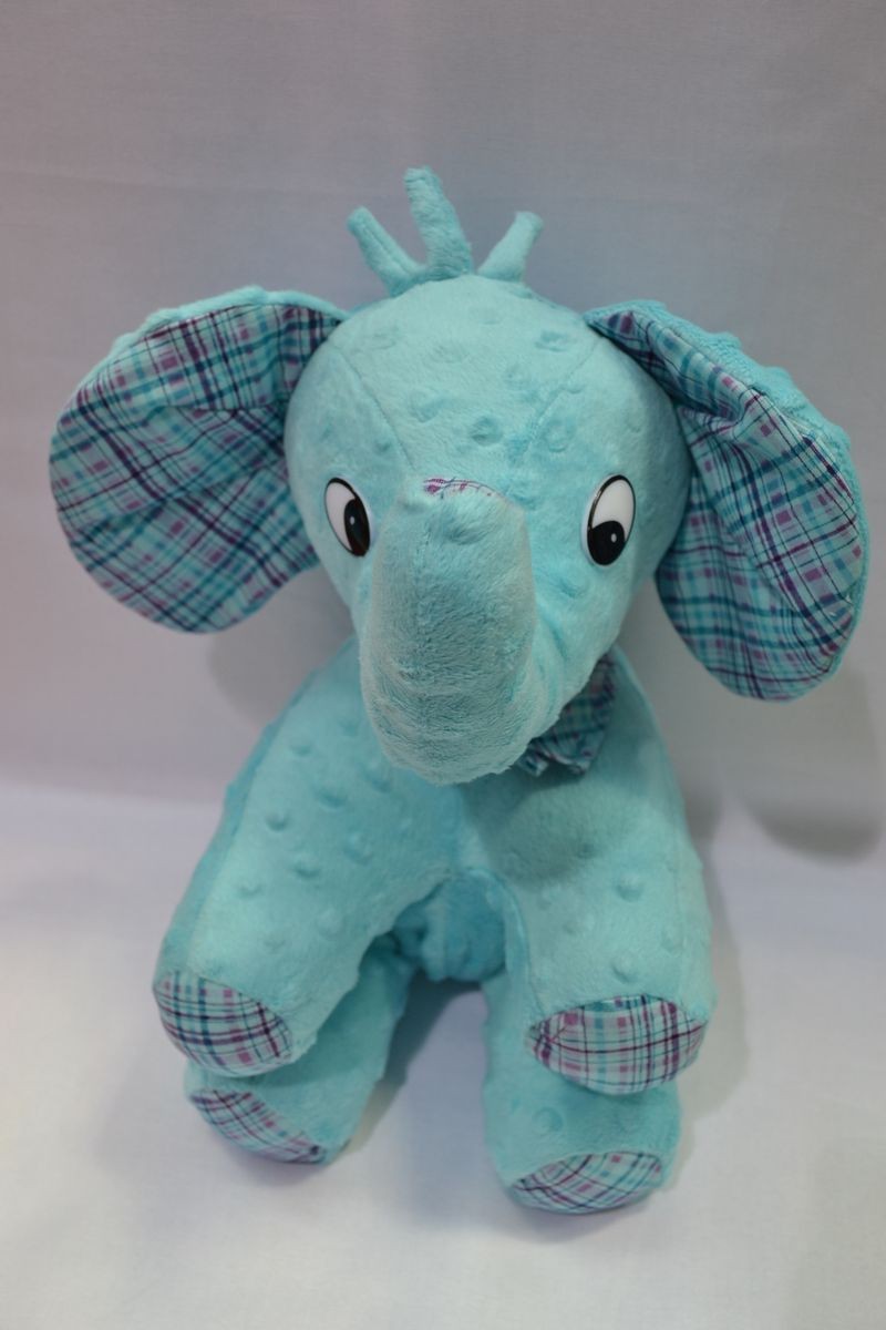 elephant doudou turquoise