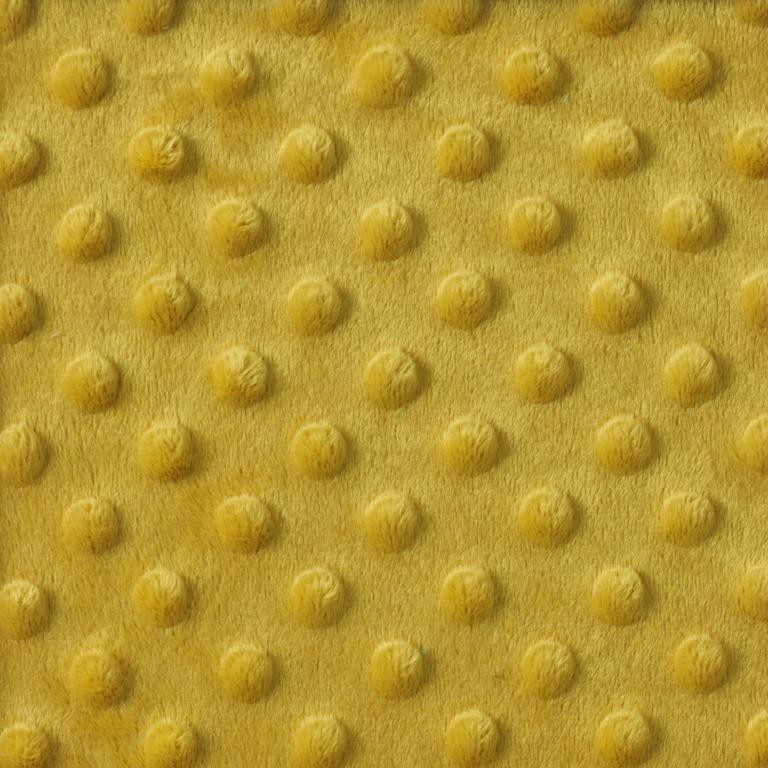 Minky - Tissu doudou moutarde