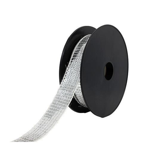 Mercerie - Paillettes carré 24 mm argent