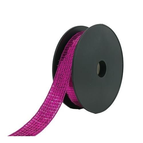 Mercerie - Paillettes carré 24 mm fushia