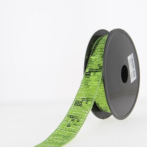 Mercerie - Paillettes carré 24 mm vert citron