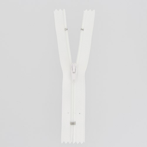 Mercerie - Fermeture à glissière blanche non séparable