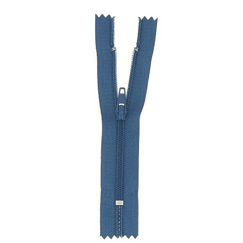Mercerie - Fermeture à glissière bleue non séparable