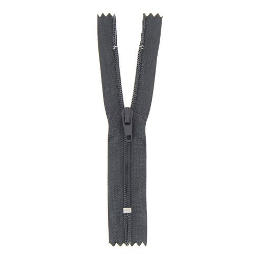 Mercerie - Fermeture à glissière gris foncé non séparable