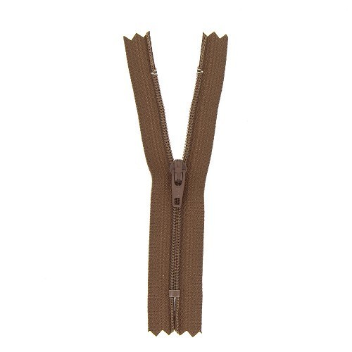 Mercerie - Fermeture à glissière marron non séparable