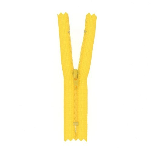 Mercerie - Fermeture à glissière jaune paille non séparable