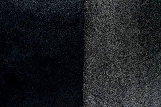 SUÉDINE - Double face noir-gris