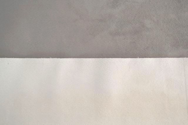 SUÉDINE - Double face taupe/écru