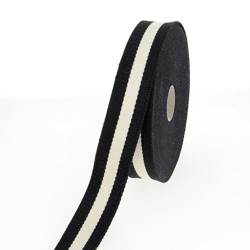 Sangle 30mm - Coton noir et écru