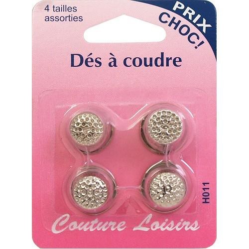 Mercerie -  Dé à coudre 4 tailles assorties