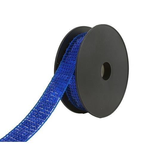Mercerie - Paillettes carré 24 mm bleu roi