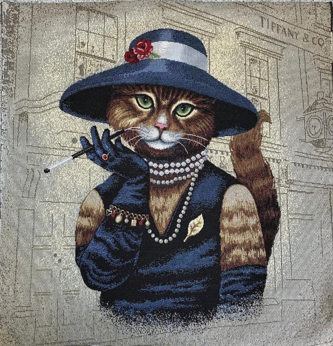 Carré - Chat chapeau