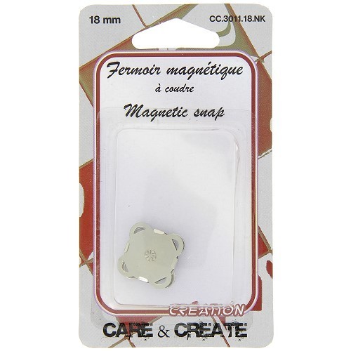 Mercerie - Fermoir magnétique à coudre ARGENT