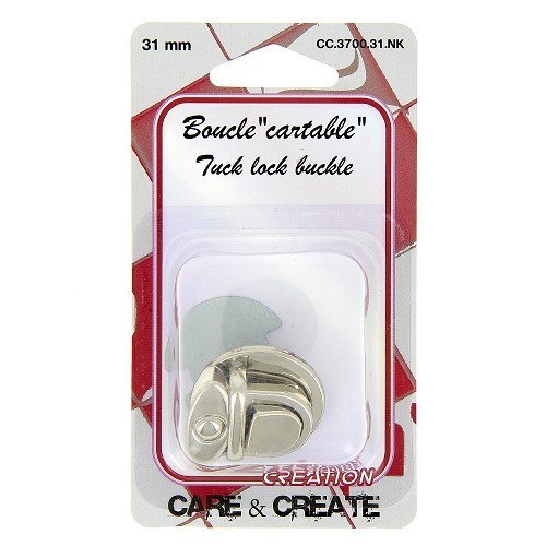 Mercerie - Boucle cartable 31 mm argent