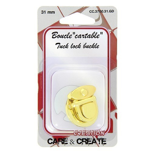 Mercerie - Boucle cartable 31 mm or
