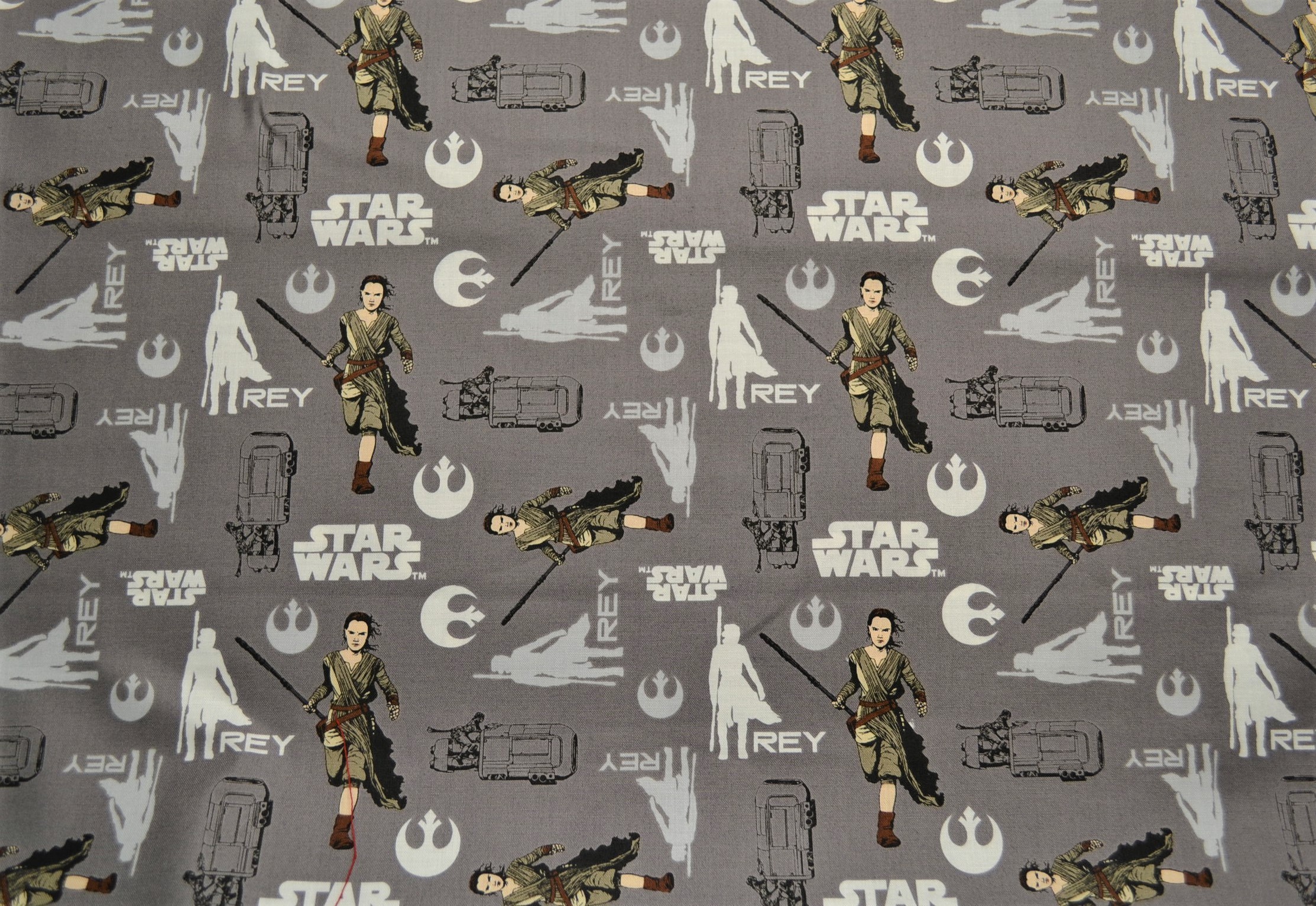 Licence - Rey, Star wars fond gris