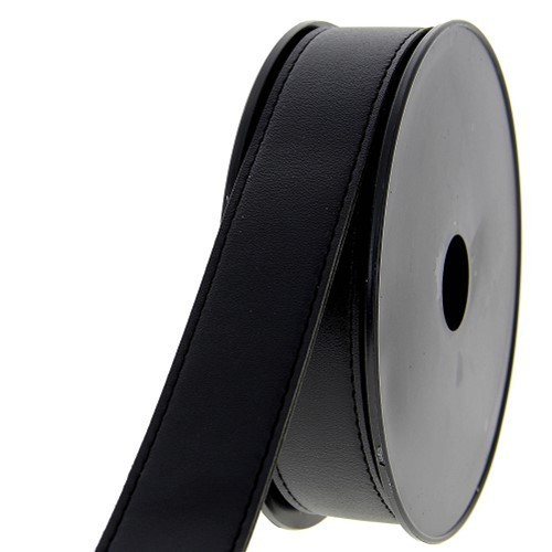 Rouleau 6m sangle simili cuir noir