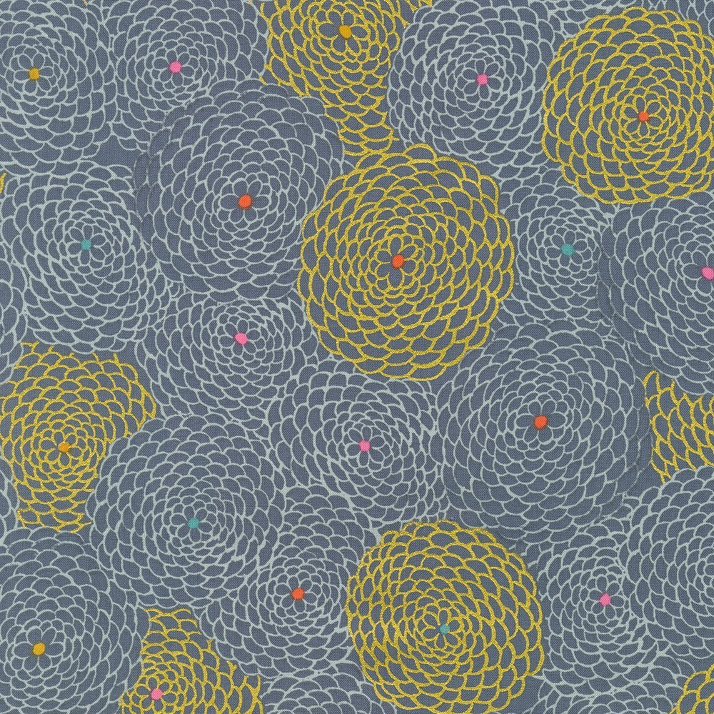 PATCH-Fleurs grise