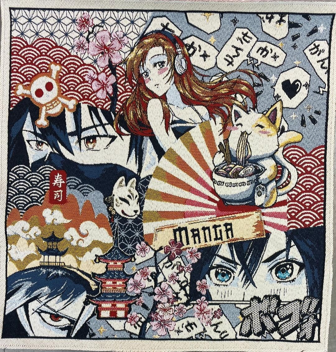 Carré Manga indigo