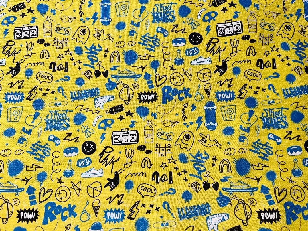 Graffiti fond jaune