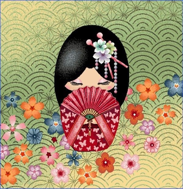 Carré -Kokeshi 1