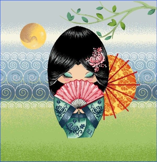 Carré -Kokeshi 5