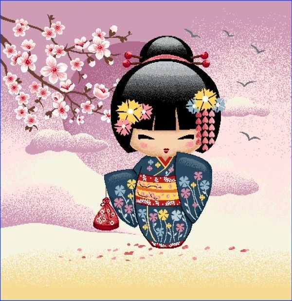 Carré -Kokeshi 6