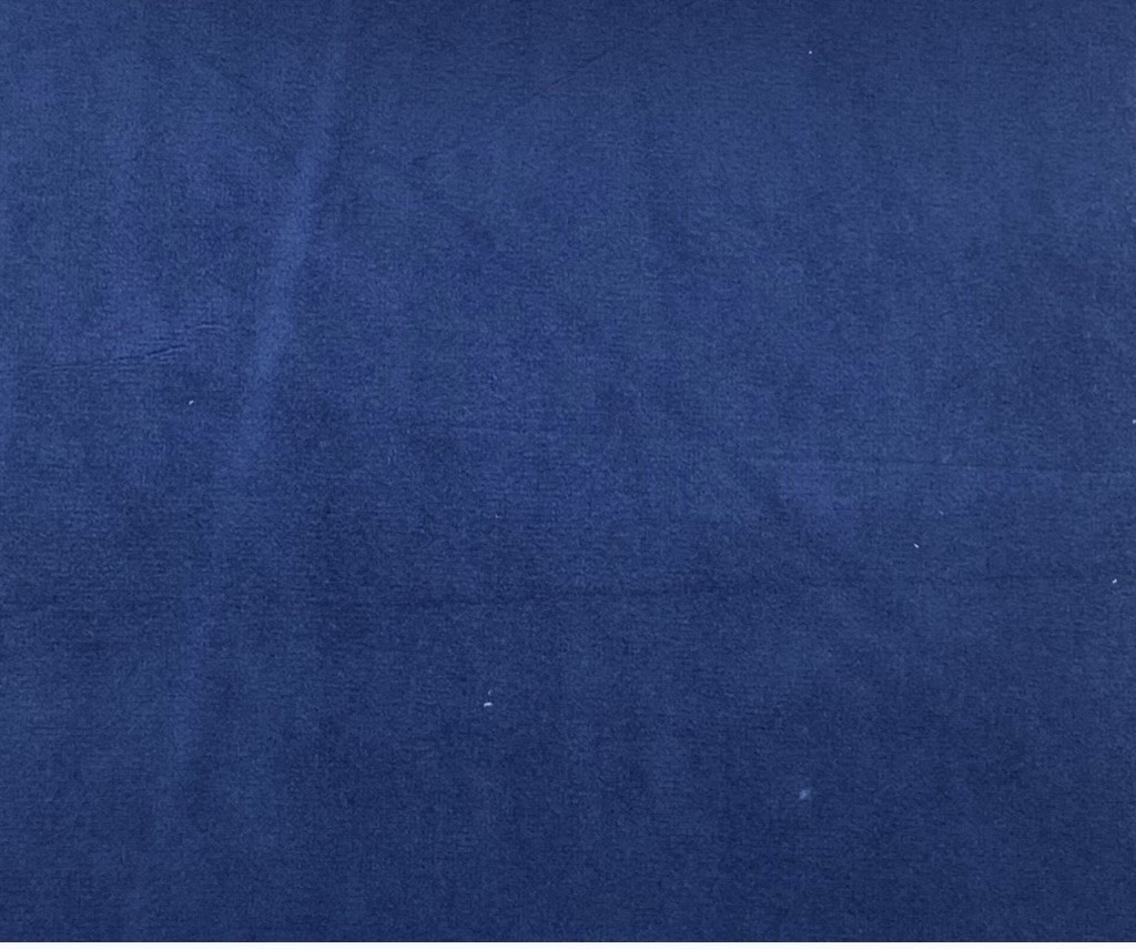 Coupon velours lisse Bleu nuit