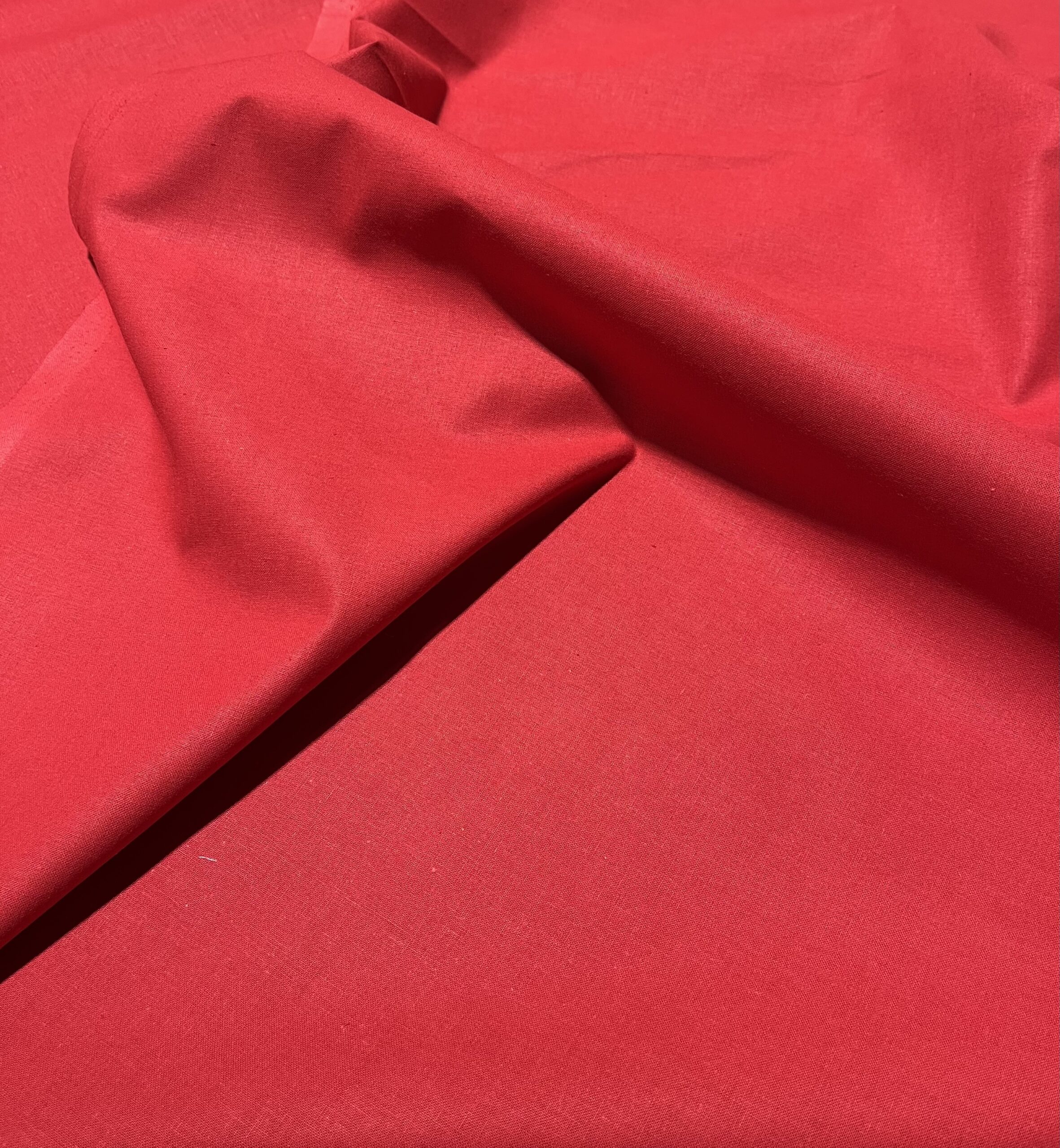 Coton uni Rouge