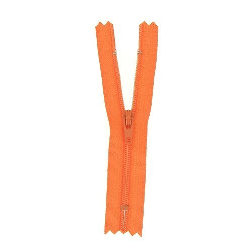 Mercerie - Fermeture à glissière orange non séparable