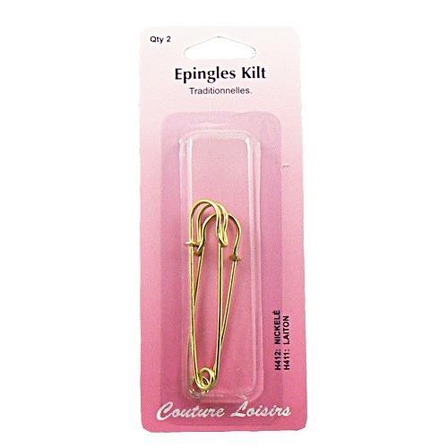 Mercerie - Épingles kilt laiton